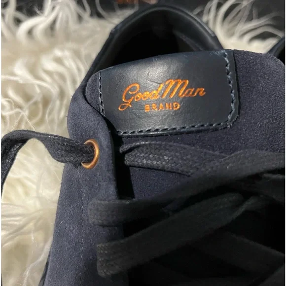 Good Man Brand® Men's Edge Sneaker Italian Suede in Blue 7.5